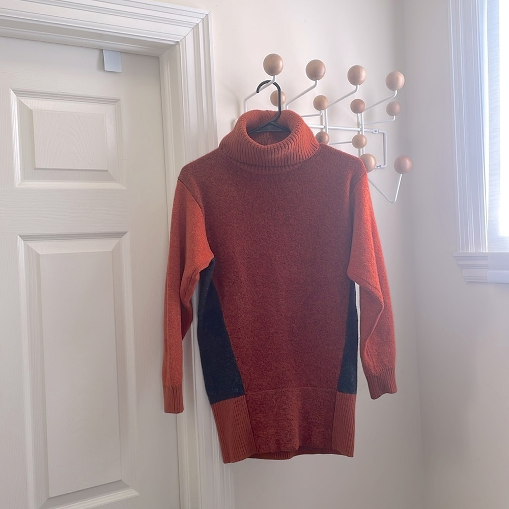 Lacoste - Wool Turtle Neck Sweater - Organe / Grey - XS